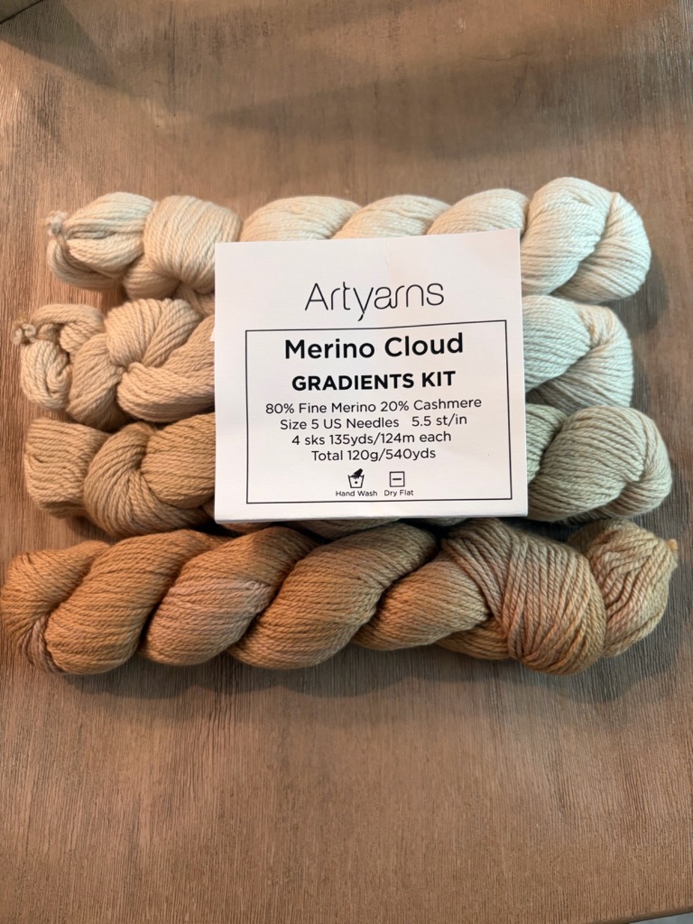 NWT Artyarns Merino Cloud Gradients Kit - Golds - 4 skeins